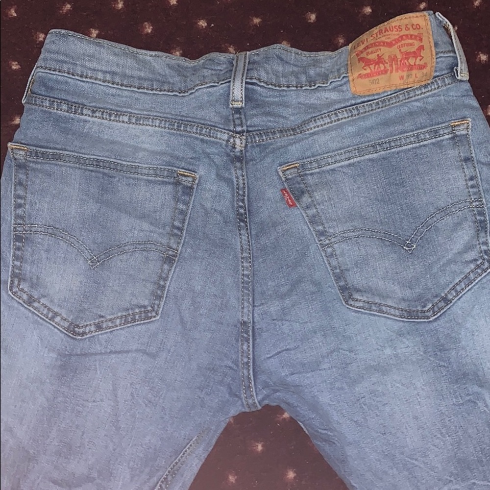Men’s Levi’s Classic blue jeans.